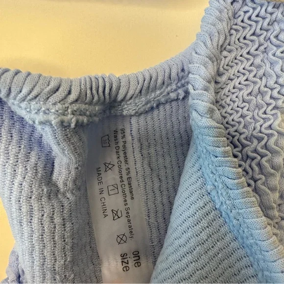 ‼️SALE‼️ Jimmi Swim Blue Textured 3 Piece Bikini Set - Picture 4 of 5